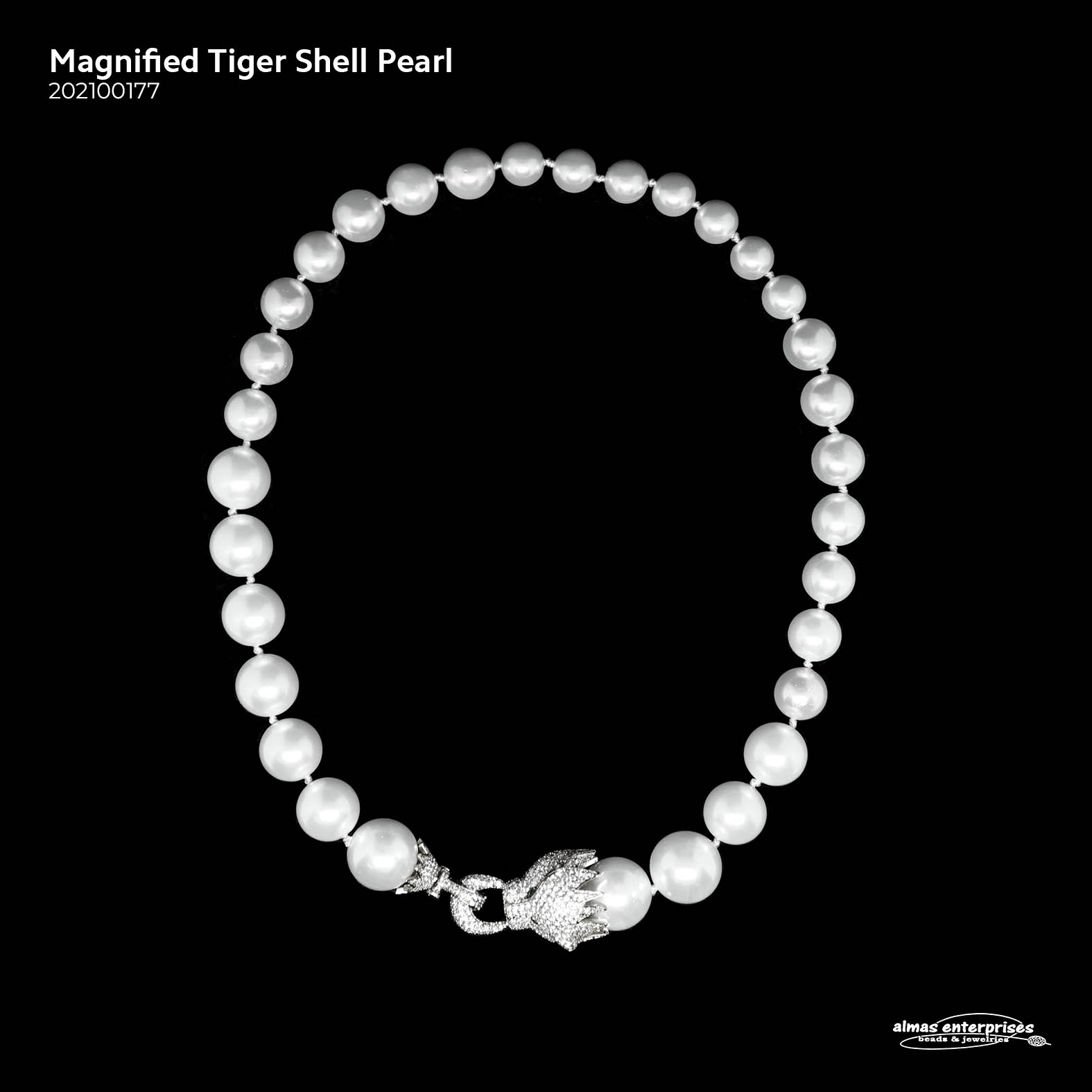 Magnified Tiger Necklace Shell Pearl
