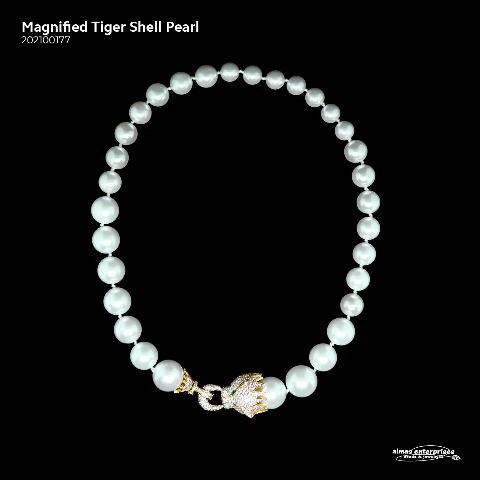 Magnified Tiger Necklace Shell Pearl
