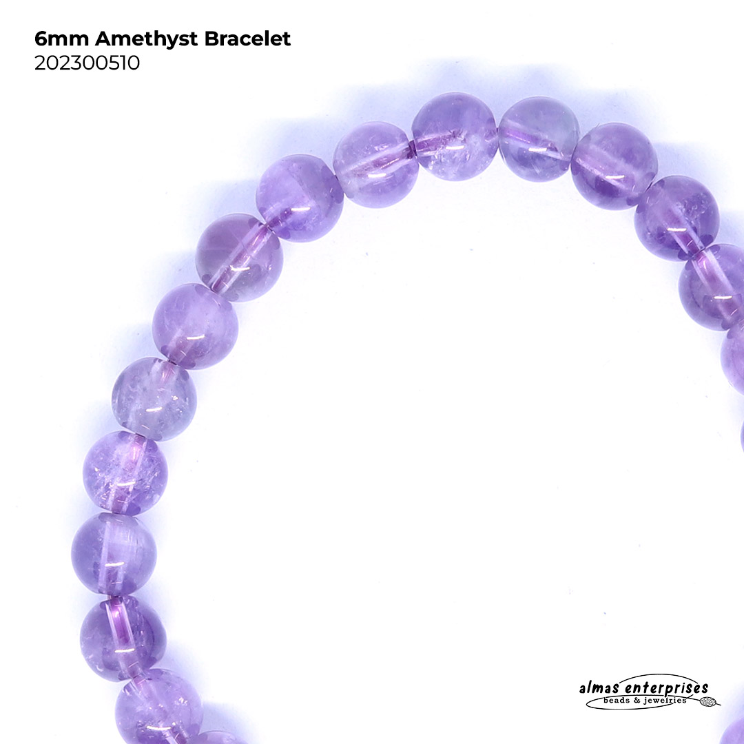 Rd 6mm Amethyst Bracelet