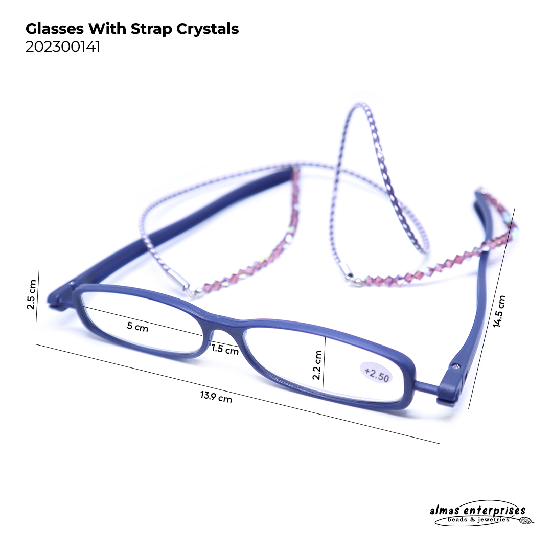 Glasses With Strap Crystals