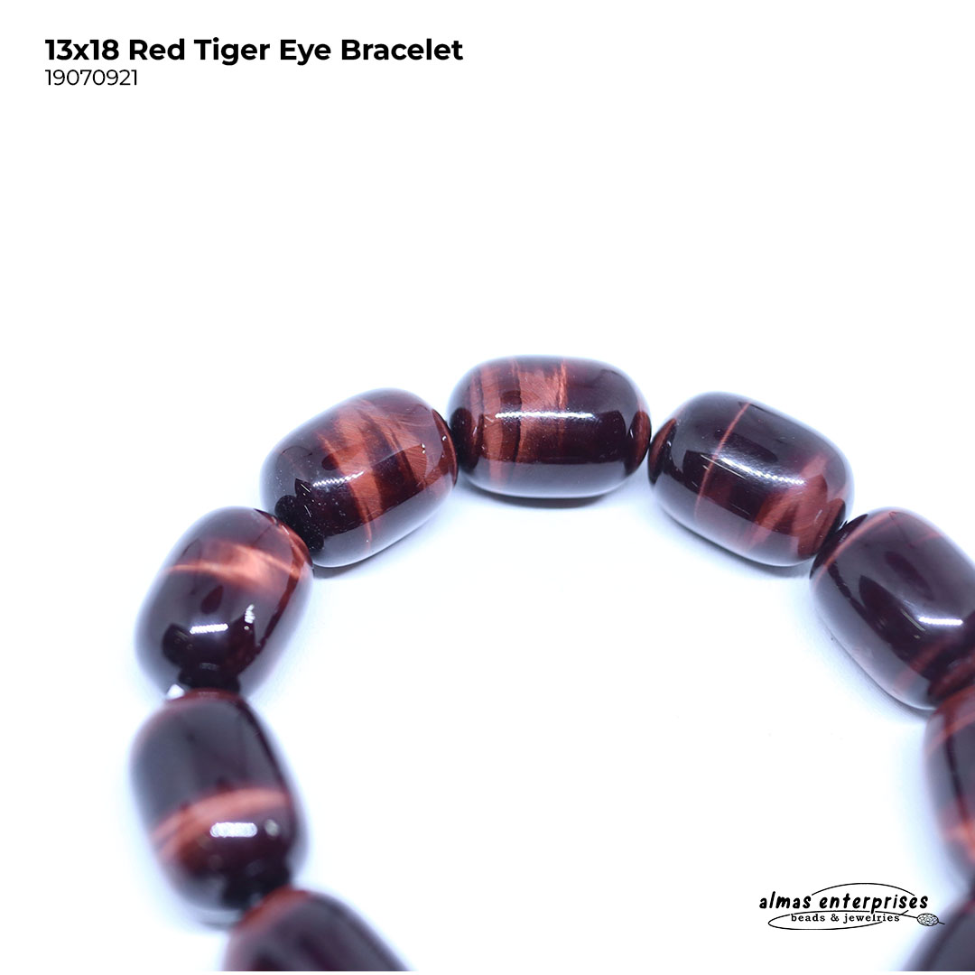 13x18 Red Tiger Eye Bracelet