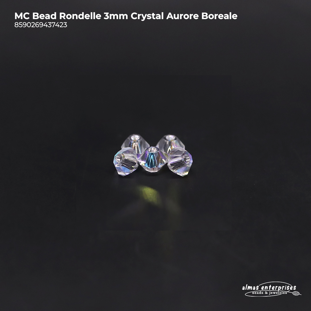 MC Bead Rondelle 3mm Crystal AB