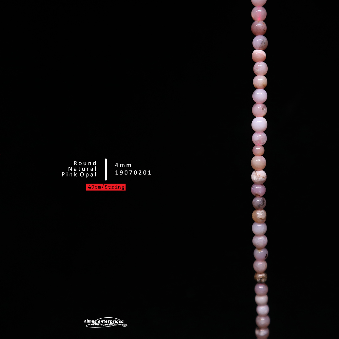 Round Natural Pink Opal
