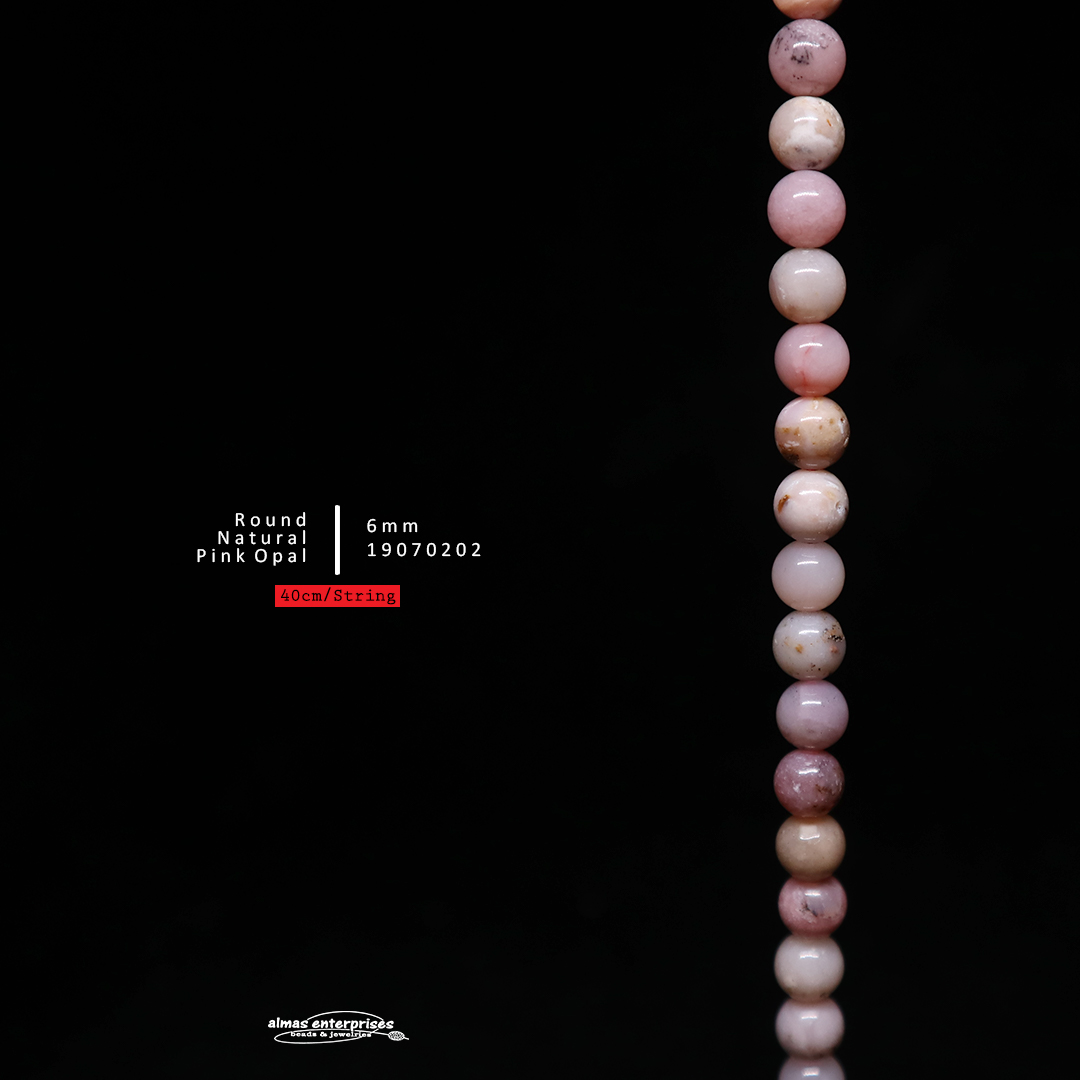 Round Natural Pink Opal