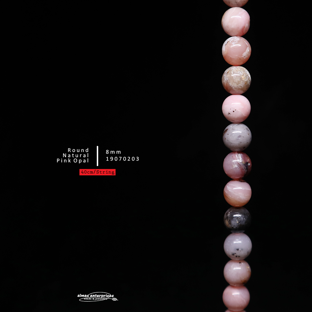 Round Natural Pink Opal