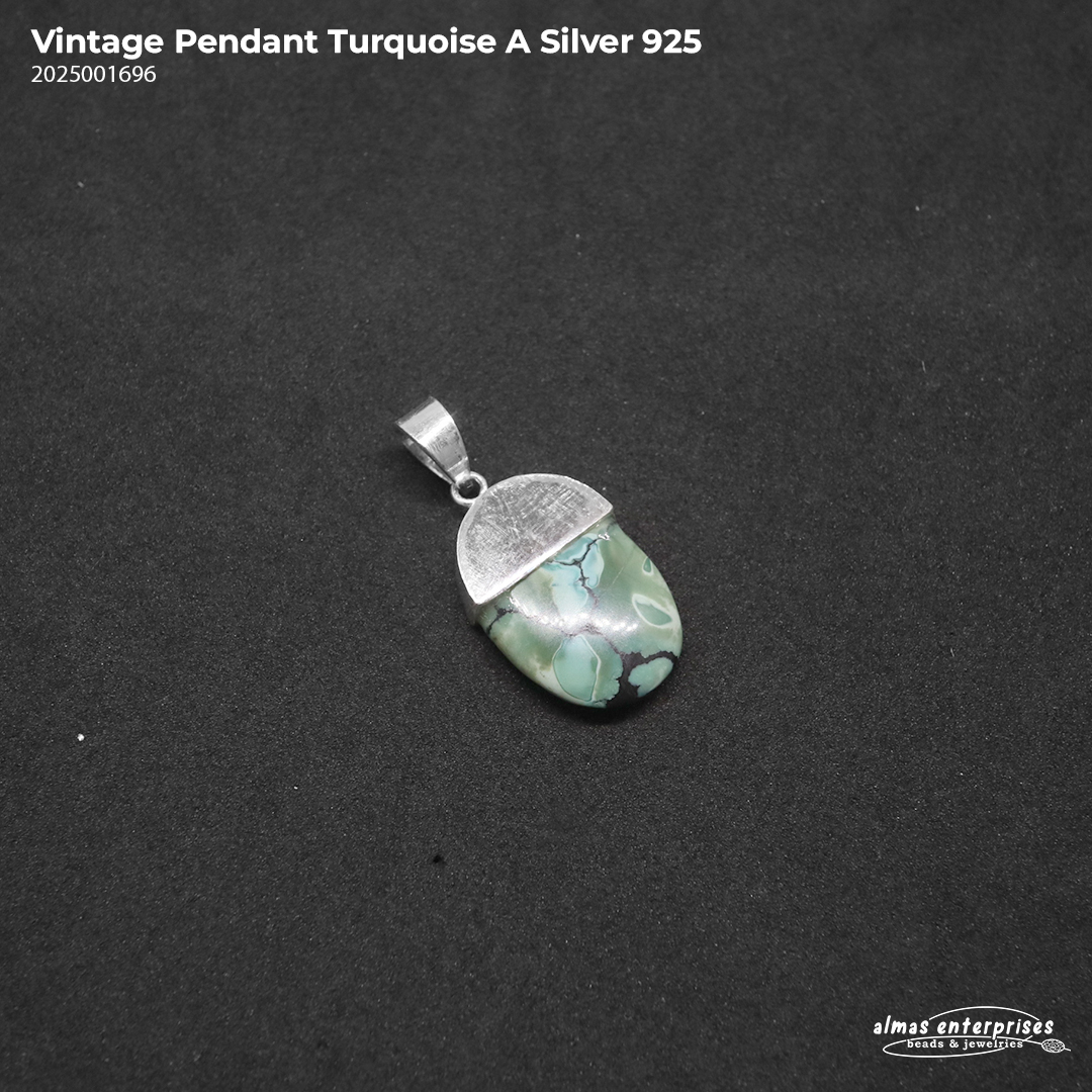 Vintage Pendant Turquoise Silver 925