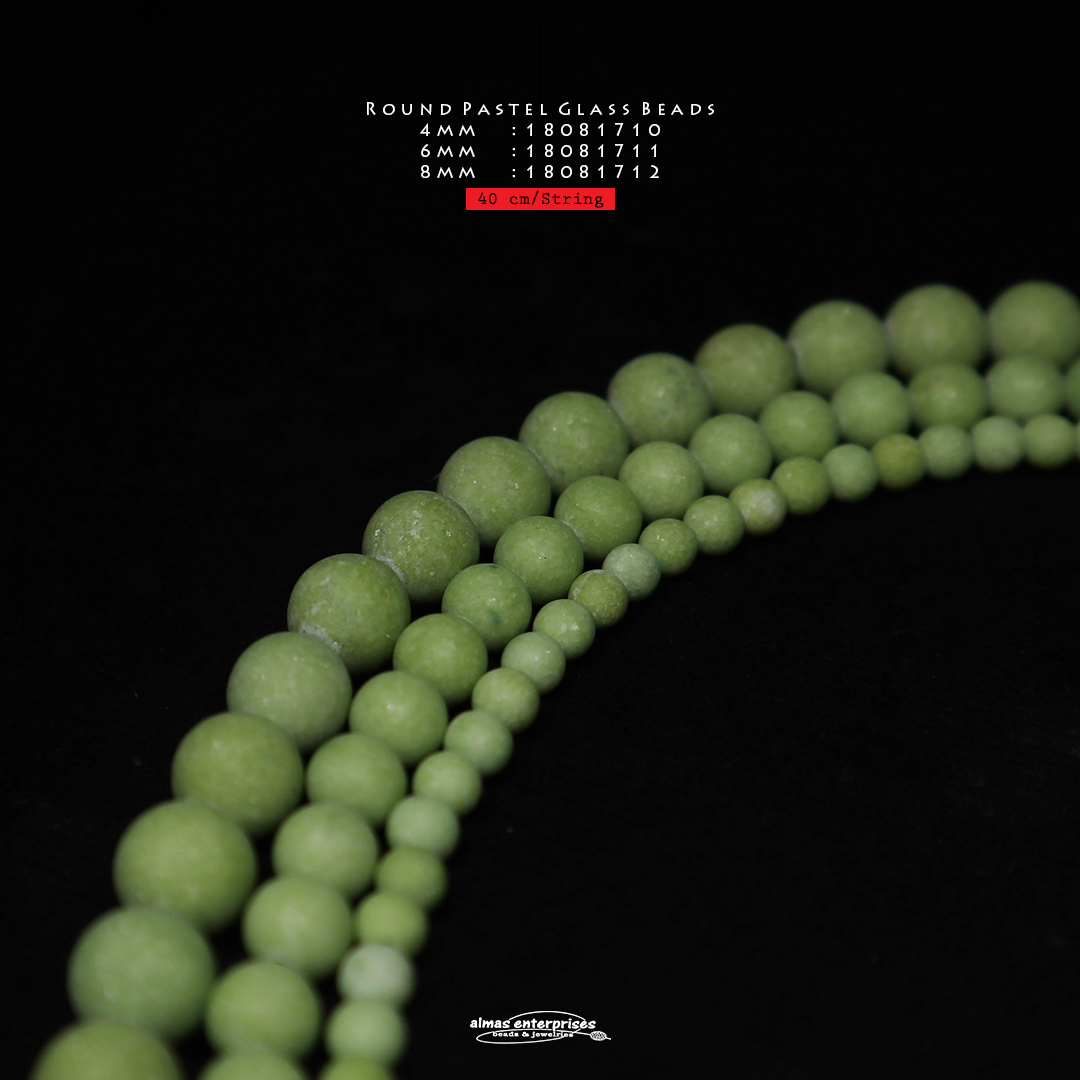 Round Pastel Glass Beads