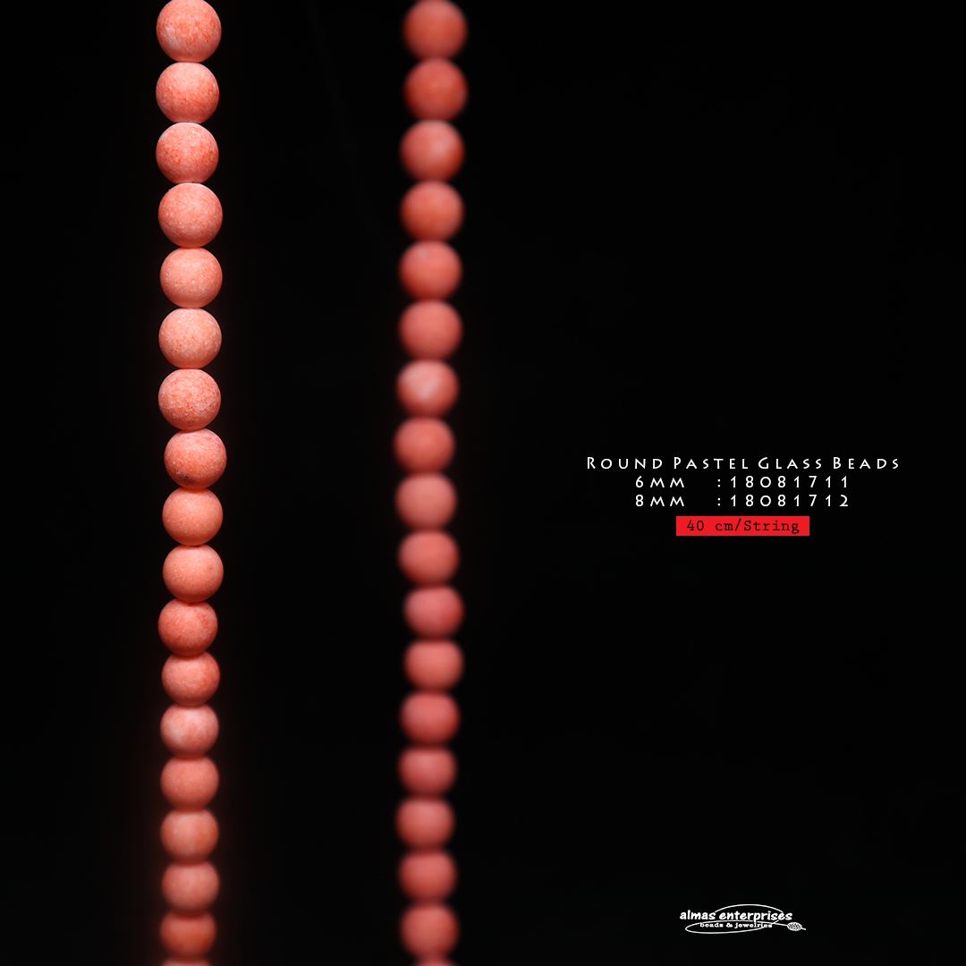 Round Pastel Glass Beads
