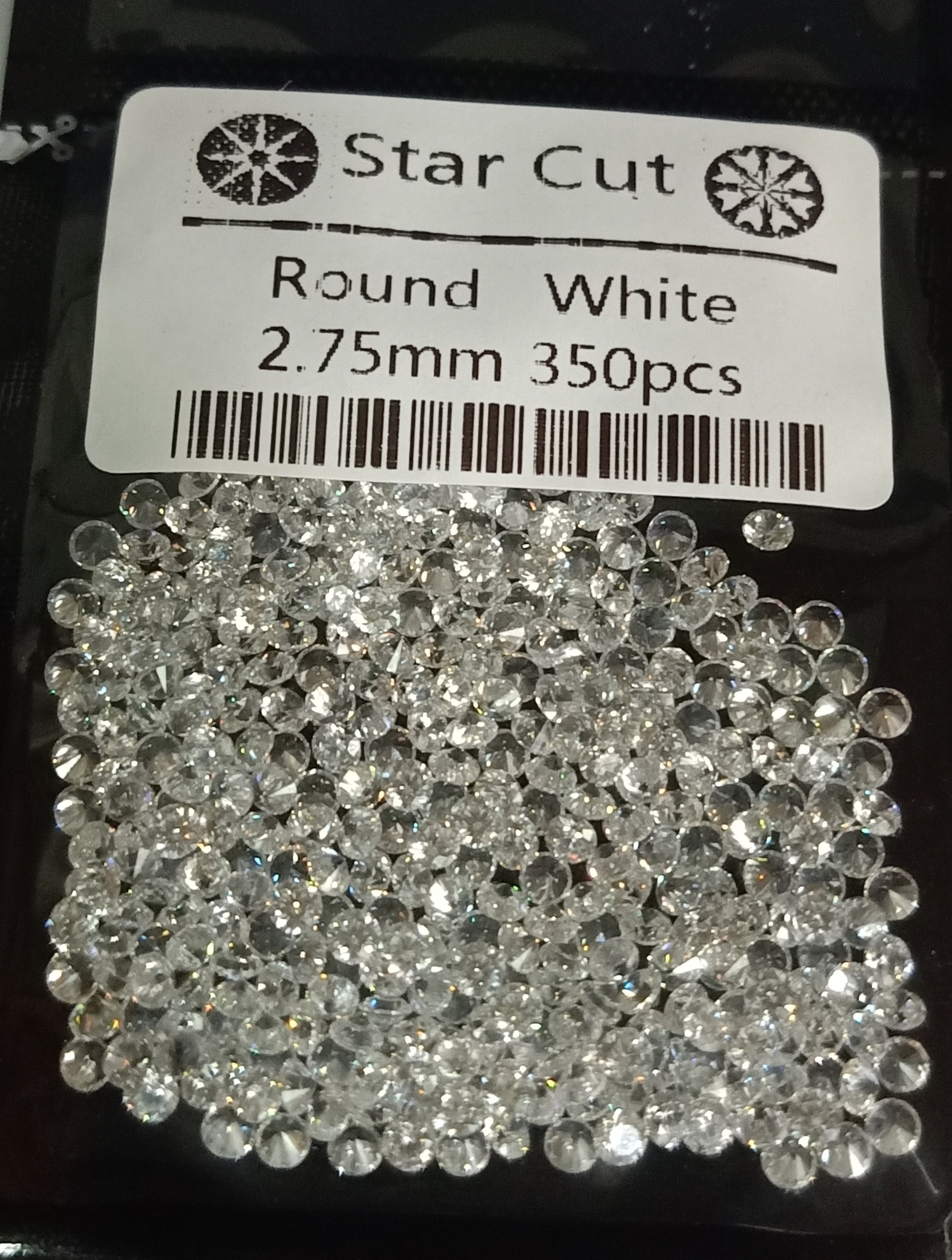 CZ 2,75MM WHITE STAR CUT (350 pcs)