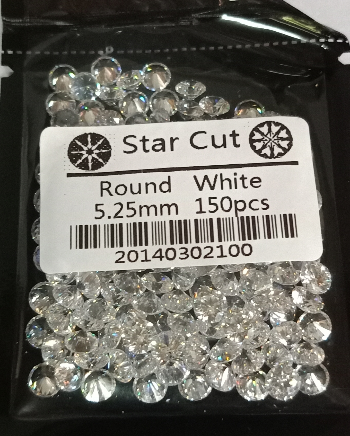 CZ 5,25MM WHITE STAR CUT (150 pcs)