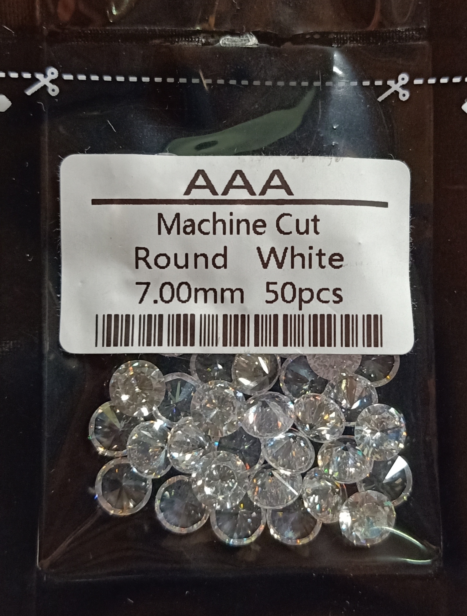 CZ 7mm White CZ A3 (50 pcs)