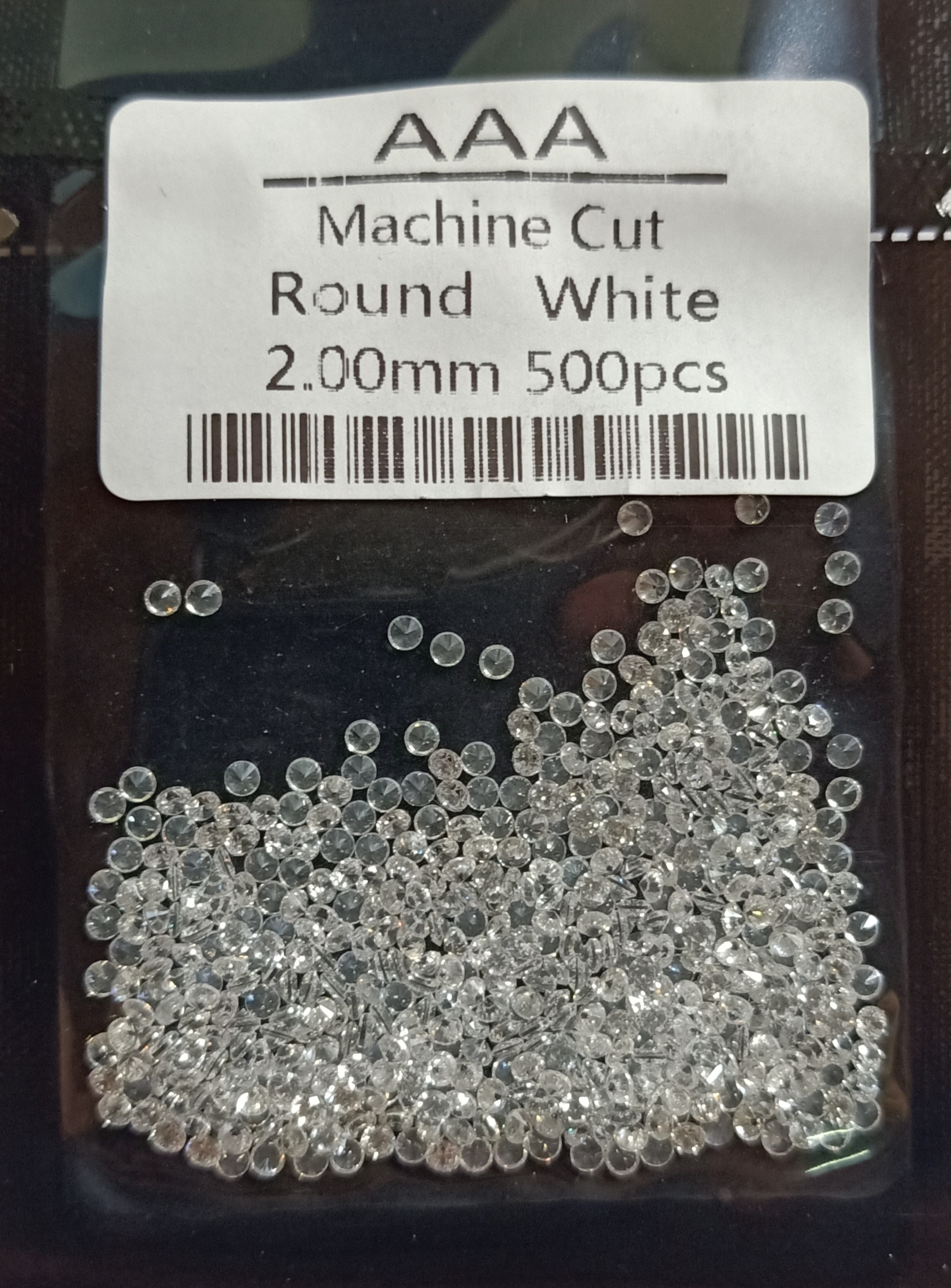 CZ 2mm White CZ A3 (500 pcs)