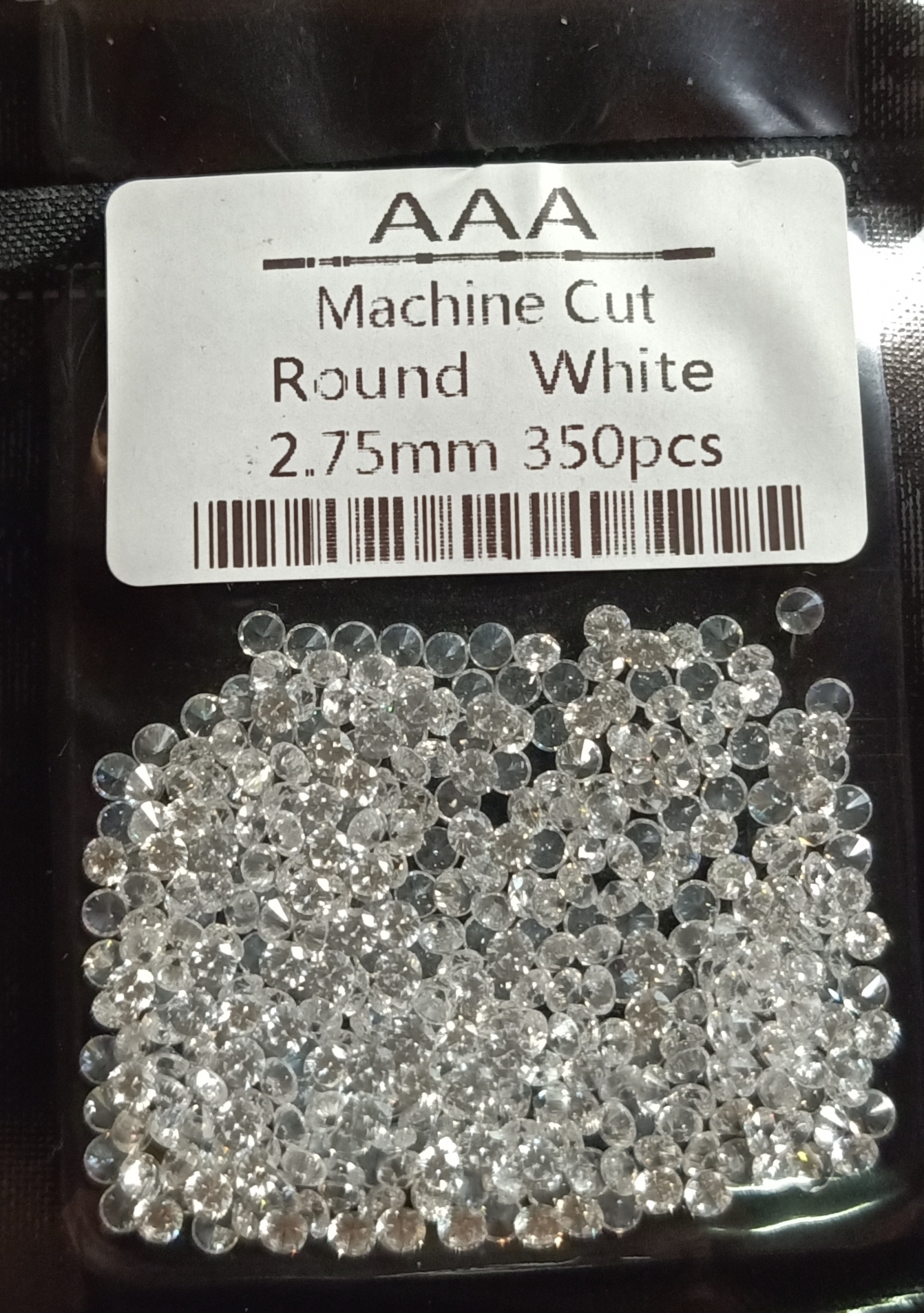 CZ 2,75mm White CZ A3 (350 pcs)