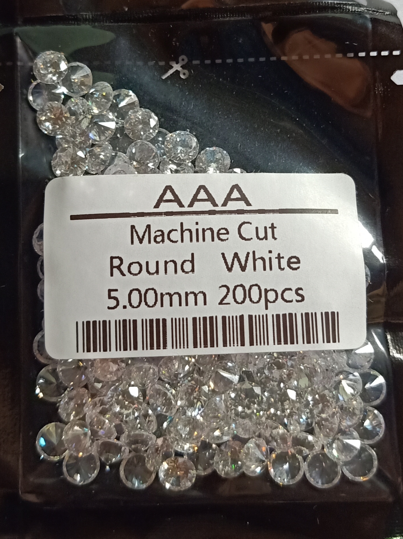 CZ 5mm White CZ A3 (200 pcs)