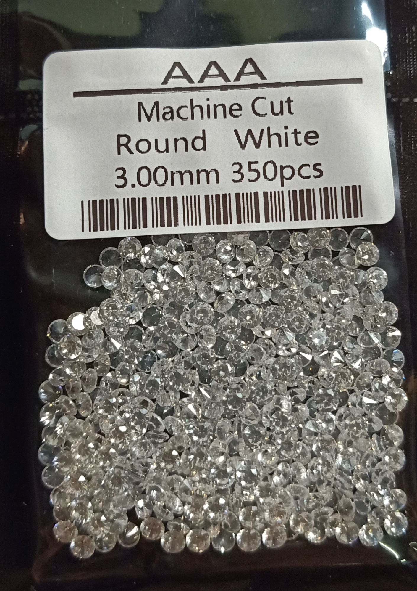 CZ 3mm White CZ A3 (350 pcs)