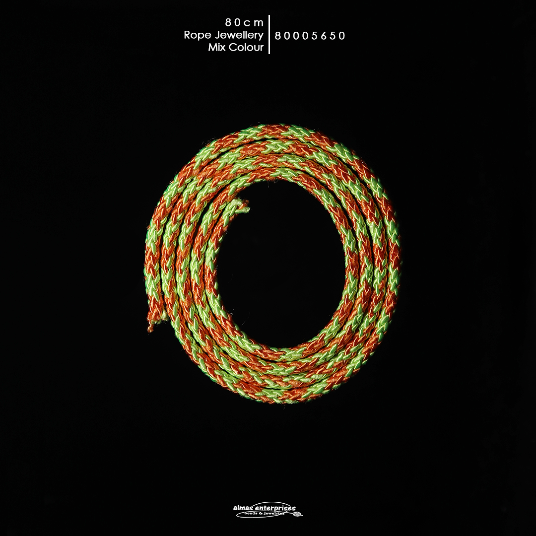 80cm Mix Col Jewellery Rope