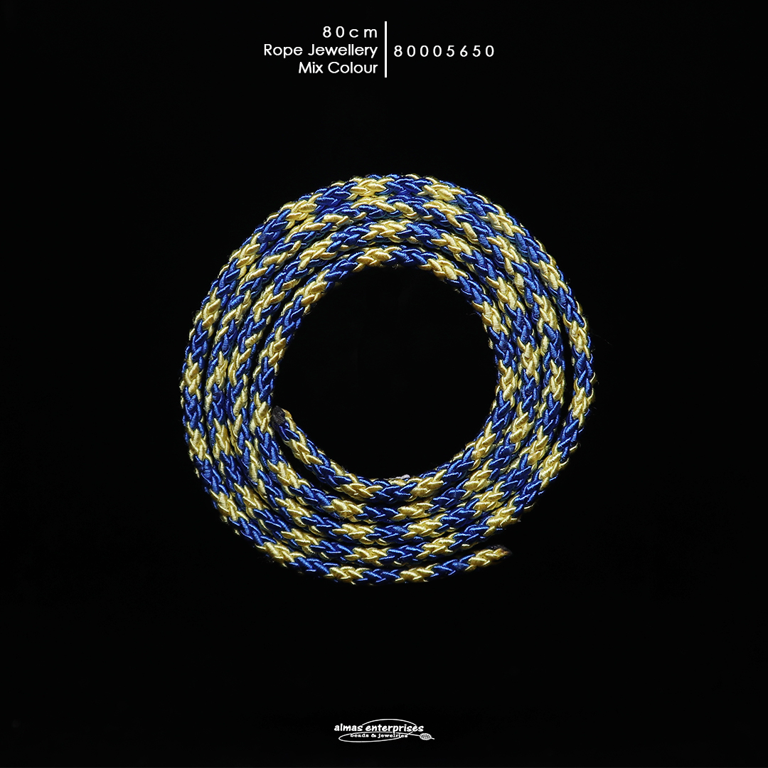80cm Mix Col Jewellery Rope