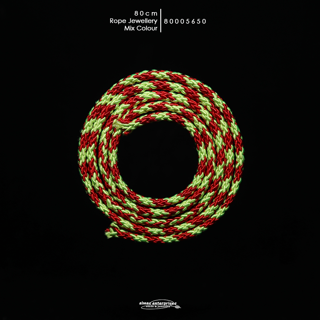 80cm Mix Col Jewellery Rope