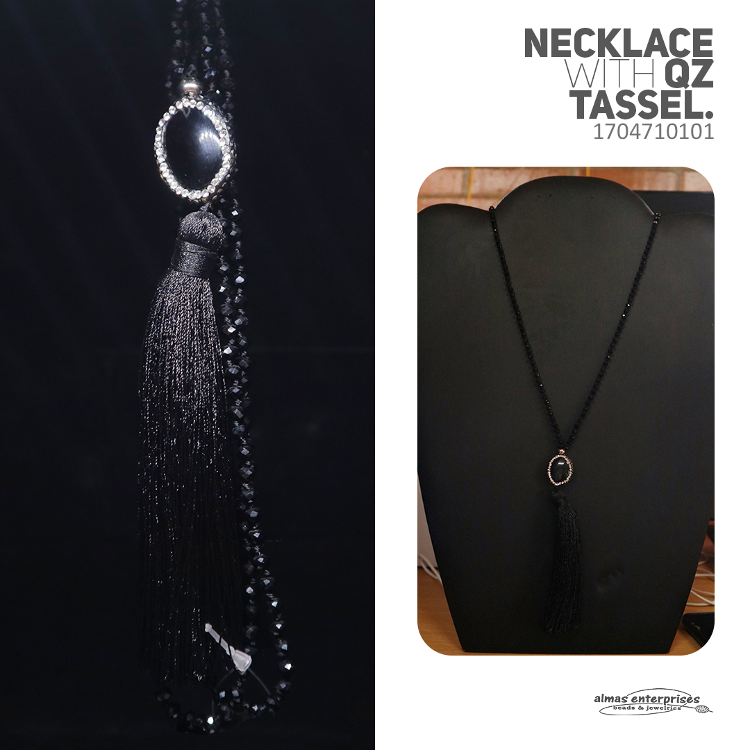 80cm Necklace With CZ Tassel