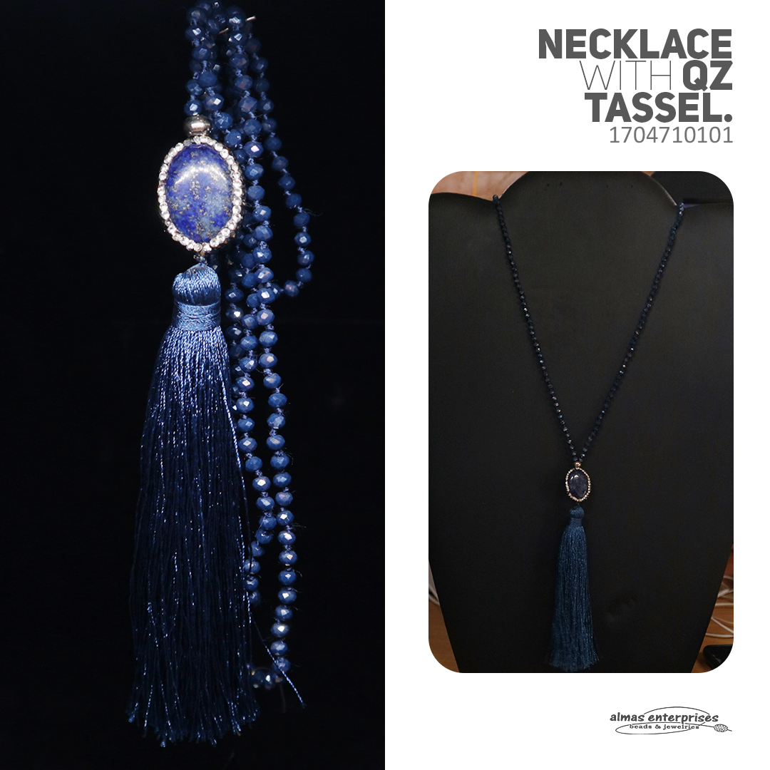 80cm Necklace With CZ Tassel