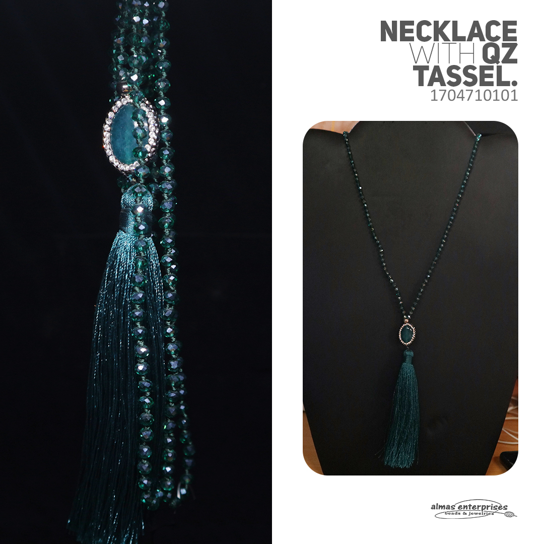80cm Necklace With CZ Tassel