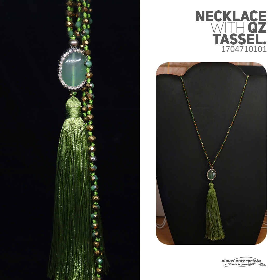 80cm Necklace With CZ Tassel
