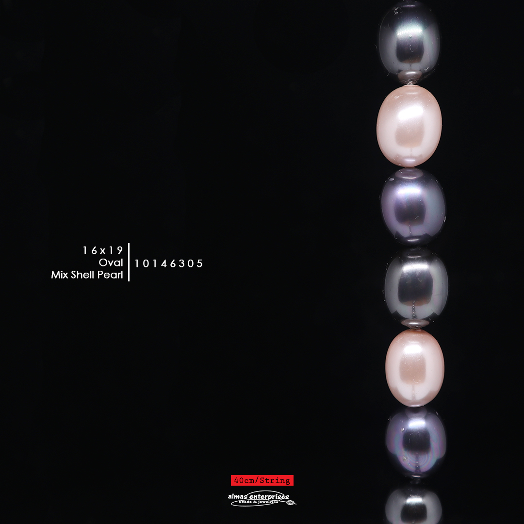 Oval 16x19 Mix Shell Pearl