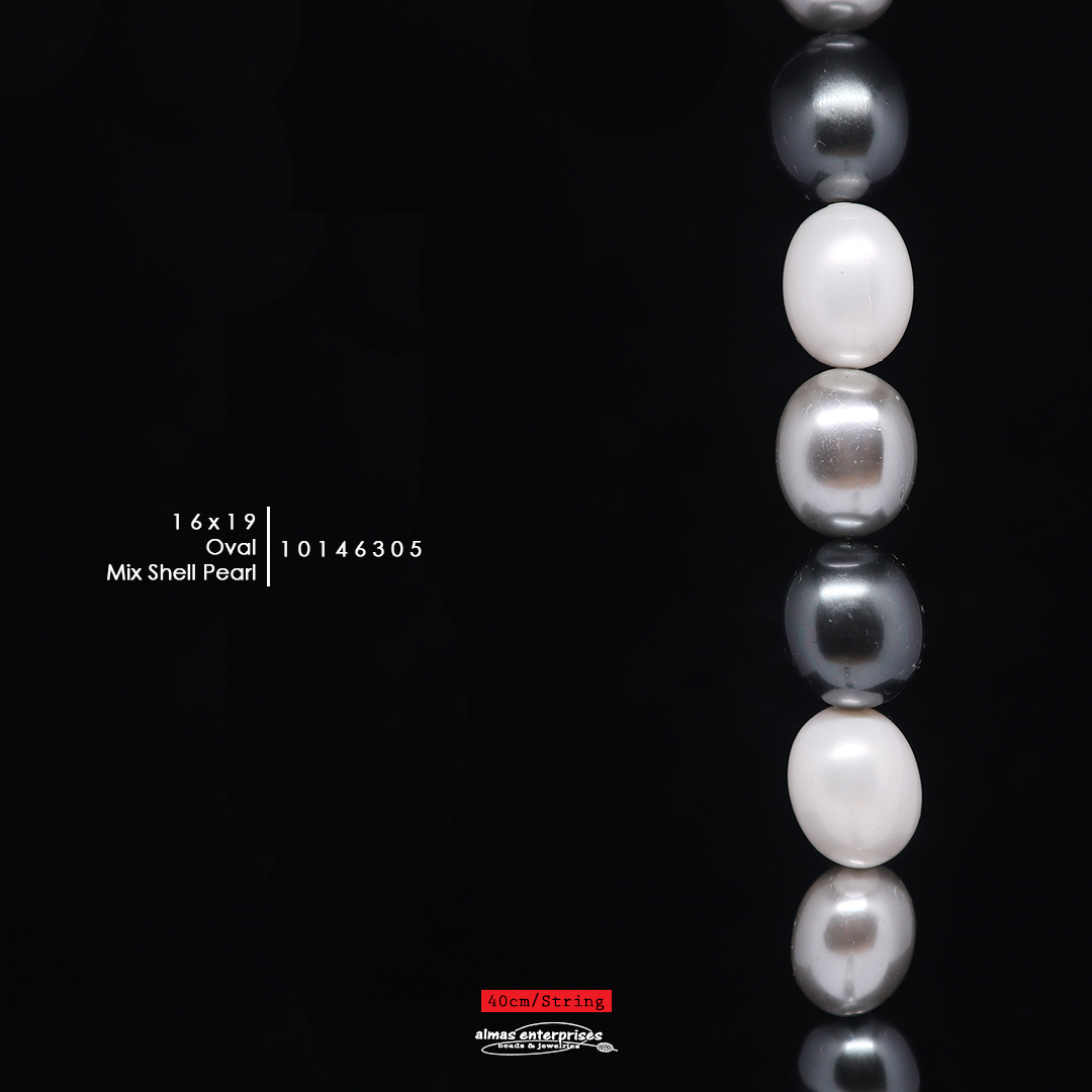 Oval 16x19 Mix Shell Pearl