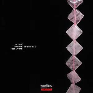 [10101362] Flat Pyramid 18mm Rose Qz