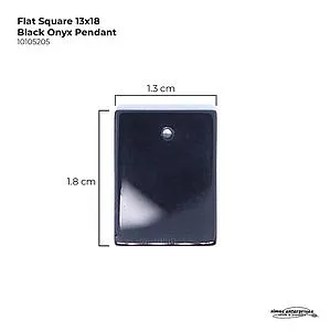 [10105205] Flat Sq 13x18 Pendant Black Onyx/2