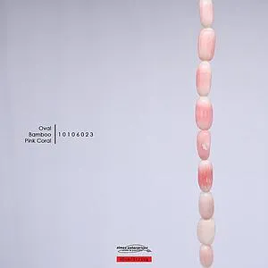 [10106023] Bamboo Oval Pink Coral
