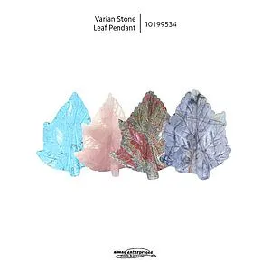 [10199534] Var.Stone Leaf Pendant