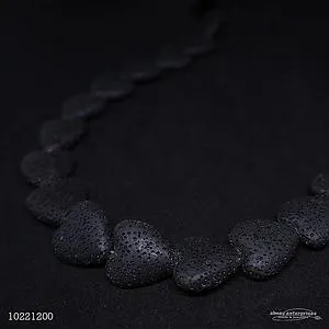 S1208A 20mm Black Lava Beads