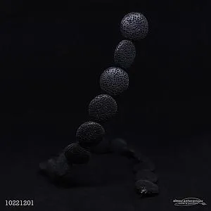[10221201] S1201A 20mm Black Lava Beads