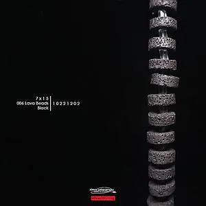006 7x15 Black Lava Beads