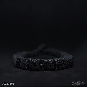 003 12x12 Black Lava Beads
