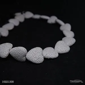 S1208A 20mm White Lava Beads