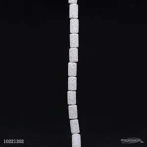 [10221302] 005 8x15 White Lava Beads