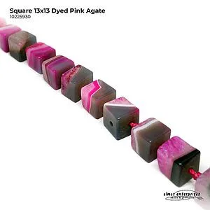 [10225930] Sq 13x13 D.Pink Agate
