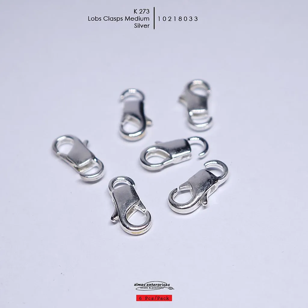 K273 Med Open Lobs Clasps/6