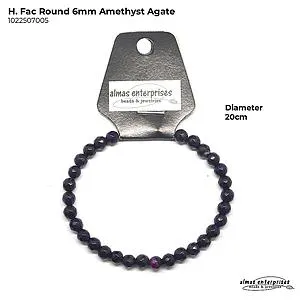 [1022507005] H. Faceted Round D.Amethyst Agate