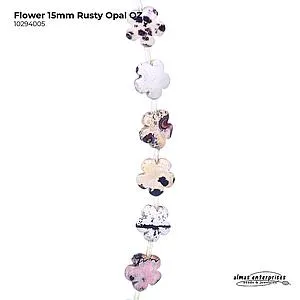 Flower 15mm Rusty Opal QZ
