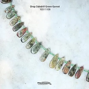 Drop Sidedrill Green Garnet