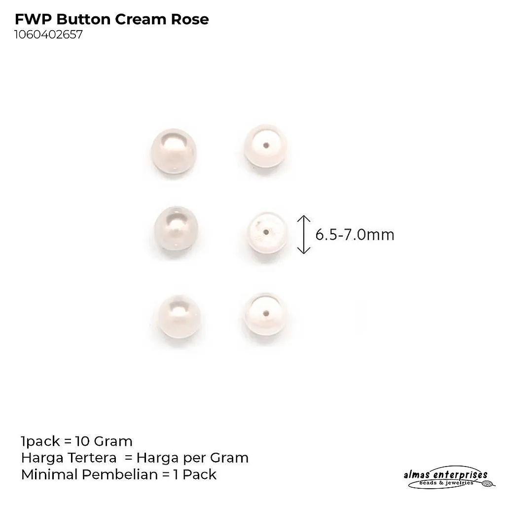 [1060402657] FWP BUTTON 6.5-7.0 CREAM ROSE (10gr)