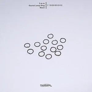 BLACK 5mm Rd Jump Rings/gross