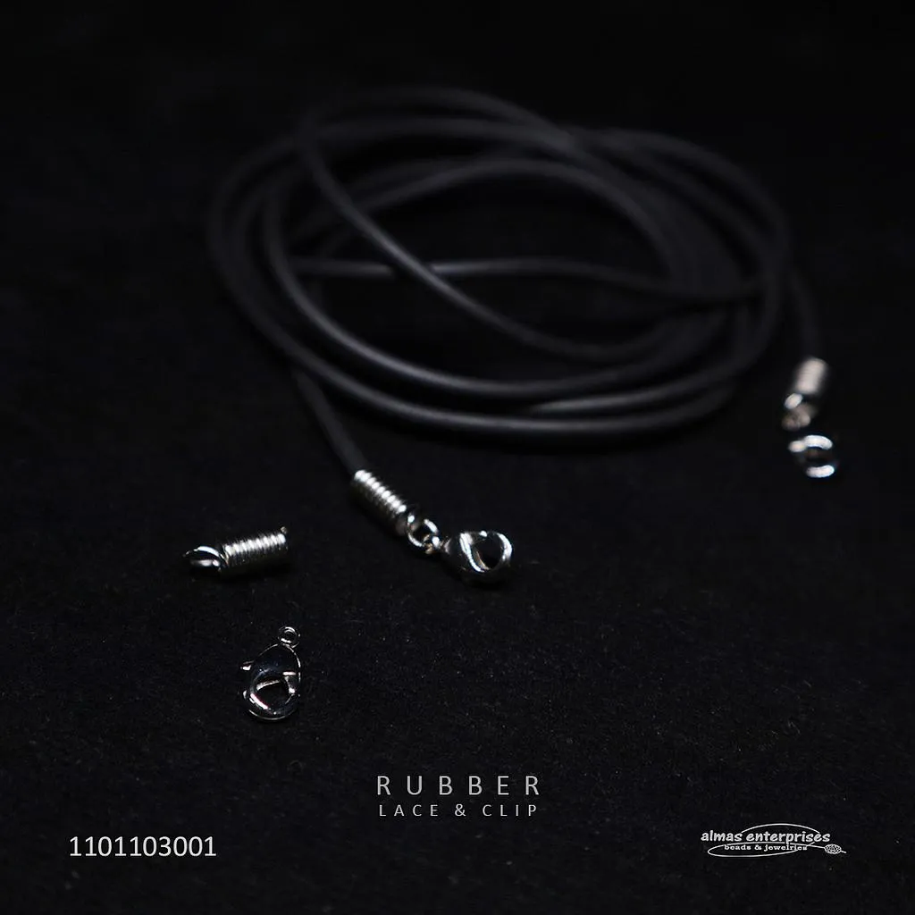 [1101103001] 2mm Rubber lace & Clip