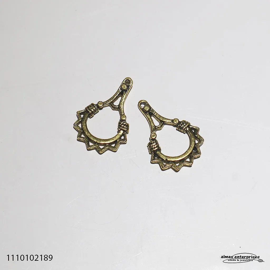 [1110102189] 2189 Earring Frame/3pair (AntiqGold)