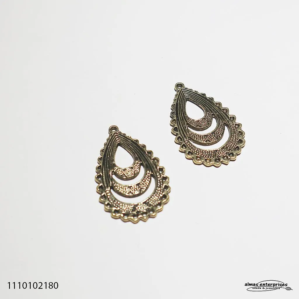 [111012180] 2180 Earring Frame/3pair (AntiqSilver)