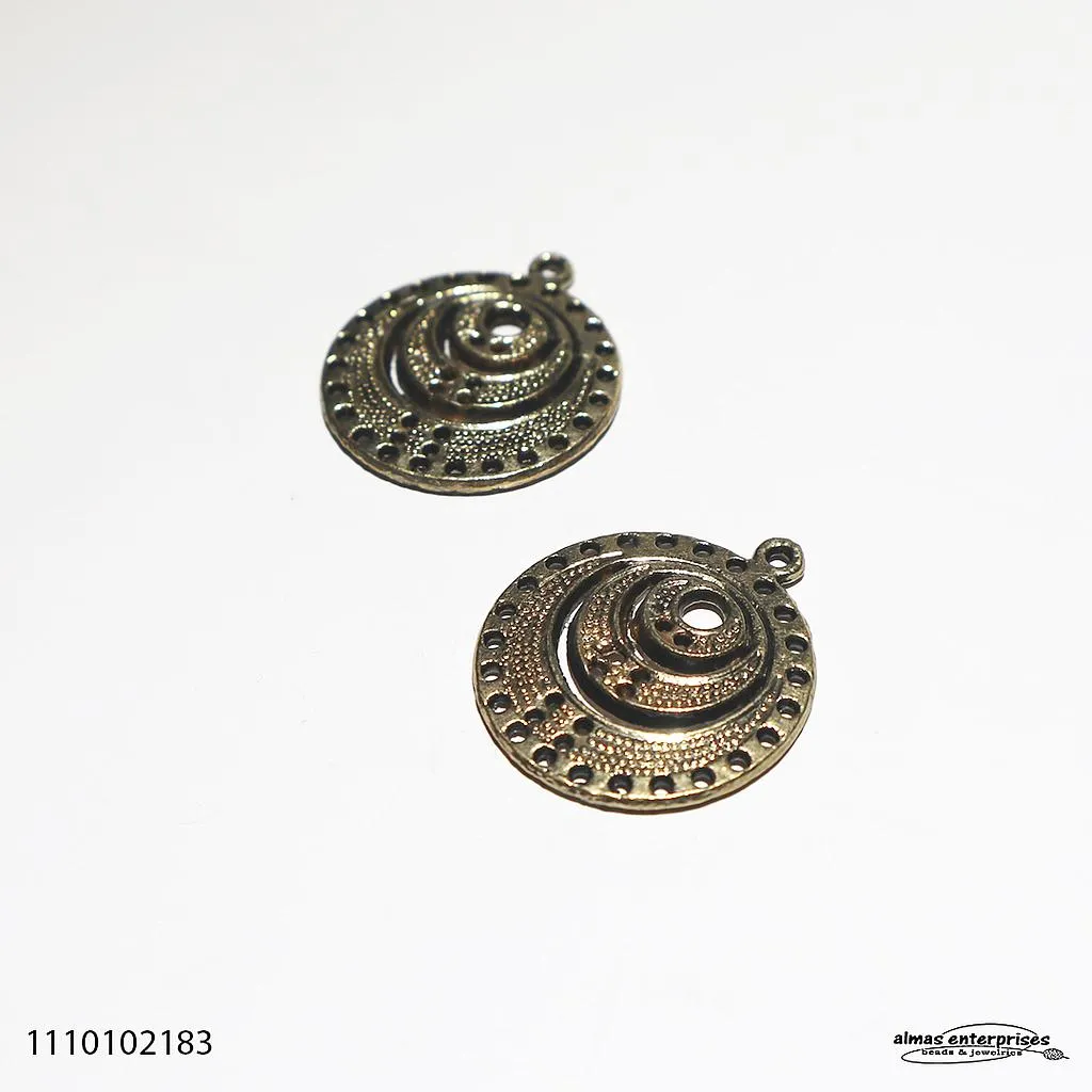 [111012183] 2183 Earring Frame/3pair (AntiqSilver)