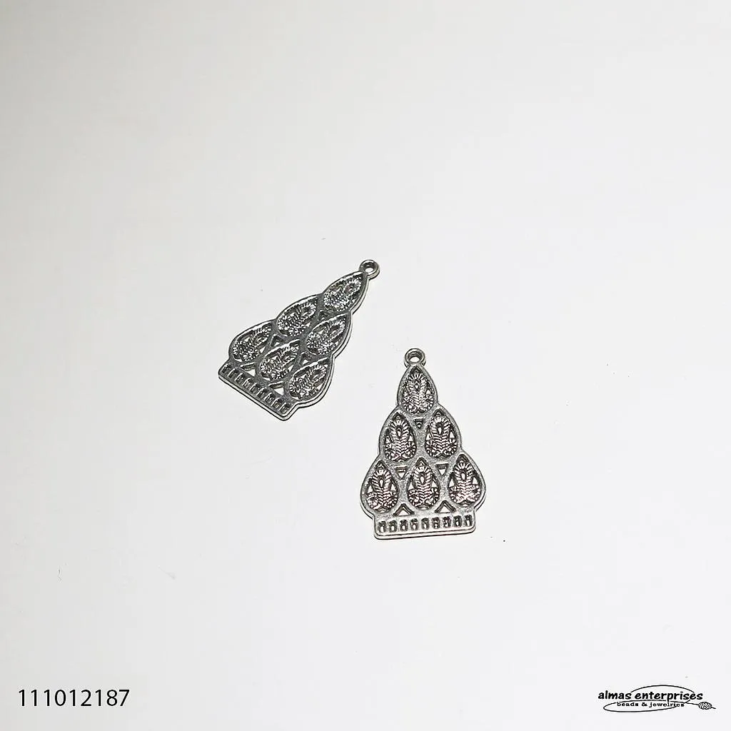 [111012187] 2187 Earring Frame/3pair (AntiqSilver)